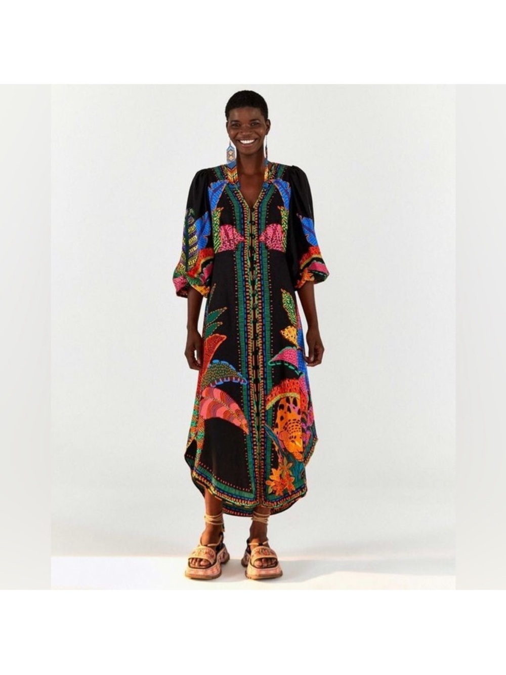 Farm Rio Cool Leopards Maxi Dress